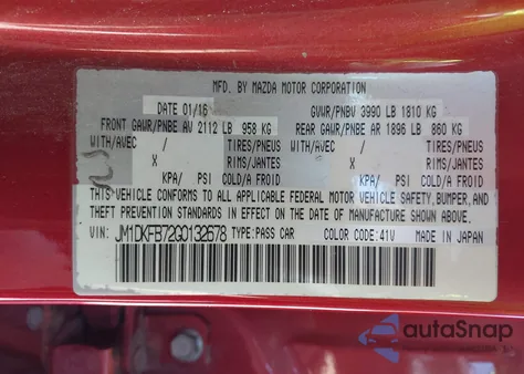 2016 Mazda Cx-3 Sport from USA, damaged, VIN JM1DKFB72G0132678